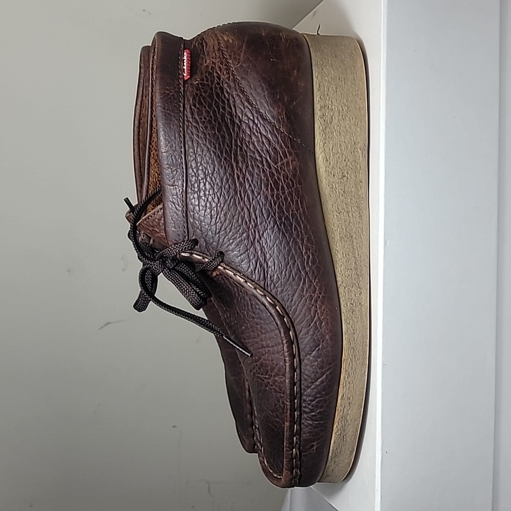 Clark's brown leather Wallabee boots size 10